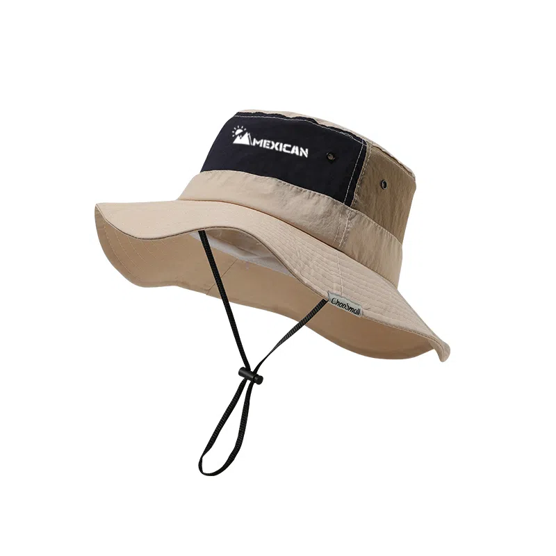 稻草人 夏季户外钓鱼徒步登山帽 遮阳防晒 简约百搭 撞色 聚酯纤维 渔夫帽 男女同款情侣款