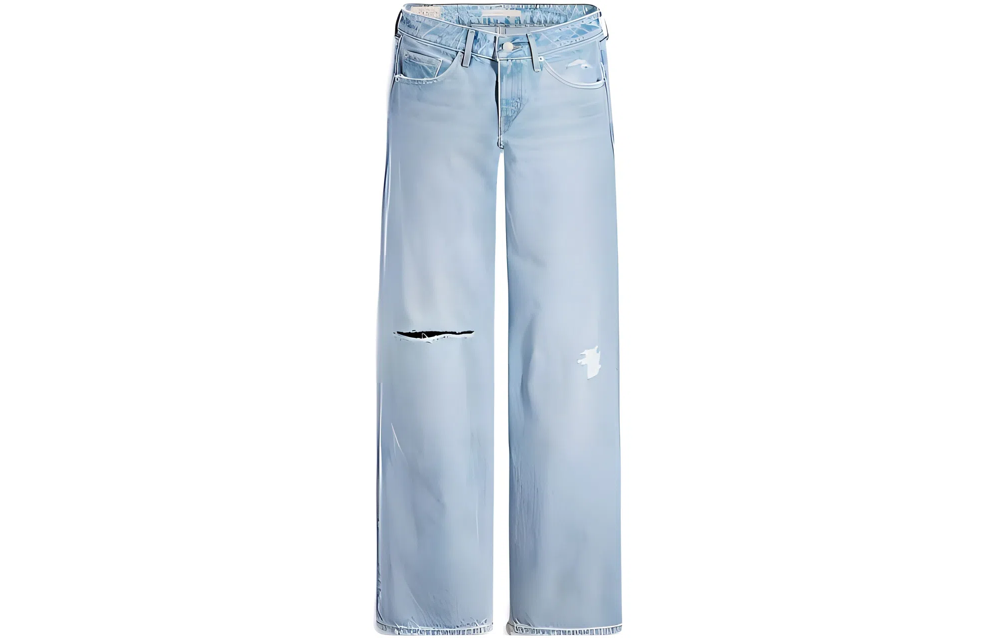 Levis Low Rise Straight Jeans Light Blue