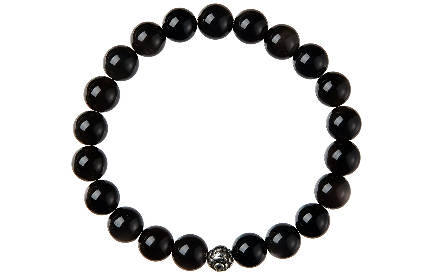 【六字箴言】 石头记 国朝复古新中式招财 时尚简约百搭串珠 转运珠时来运转 礼盒款 黑曜石 手串 男女同款情侣款