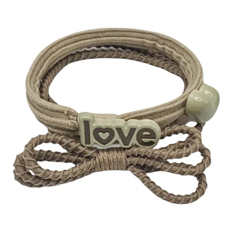 简应舒 英文字母多层 树脂 发圈 男女同款情侣款