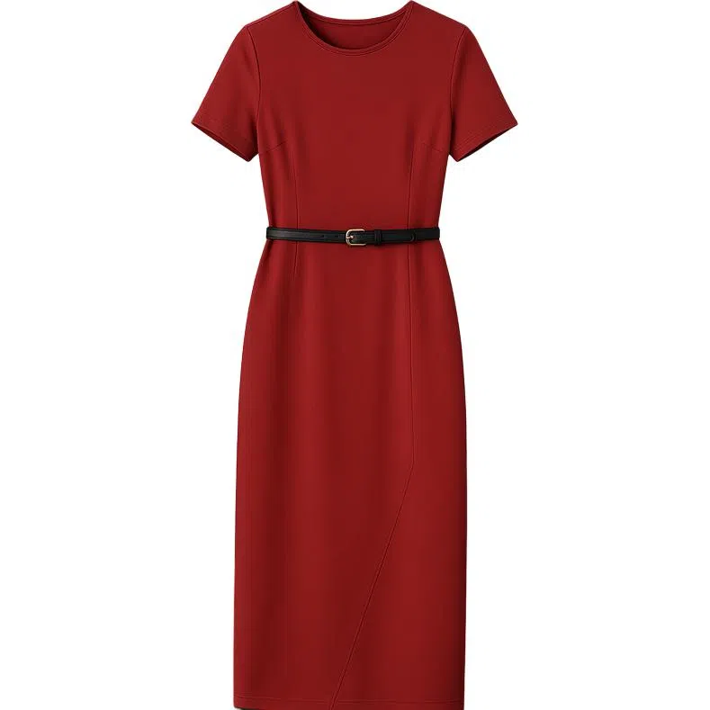 潞优野 时尚舒适百搭短袖连衣裙 女款