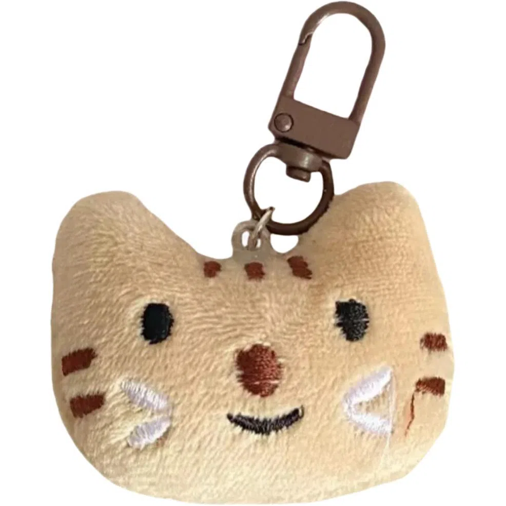 Ruer Bear Cute Cat and Fish Keychain