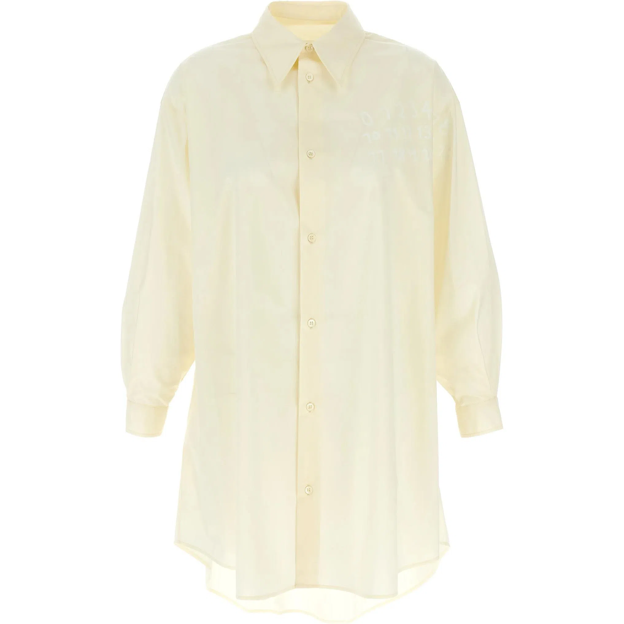 MM6 Maison Margiela Buttoned Shirt Dress Light Yellow