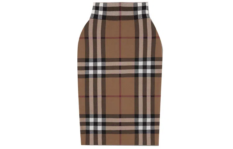 Burberry SS21 Jacquard Skirt Brown