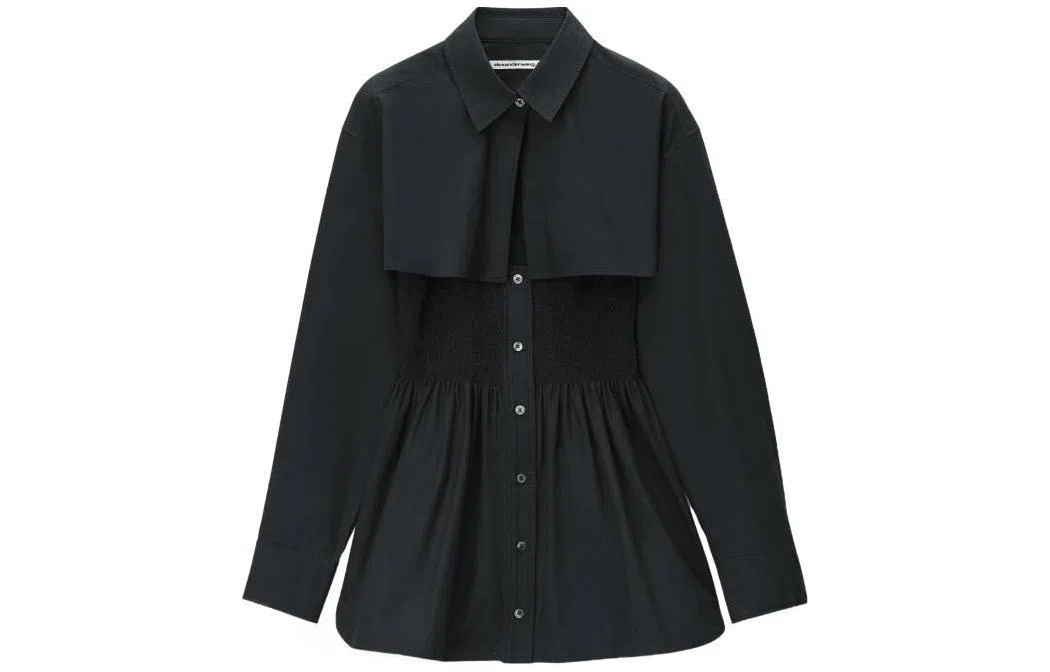 alexander wang Smocked Mini Dress With Overshirt