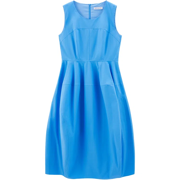 太平鸟 条纹针织披肩搭肩时髦无袖连衣裙 女款