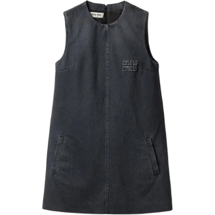 Miu Miu SS24 Sleeveless Dress Gray