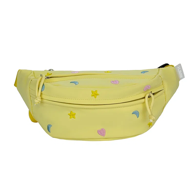 行途 可爱卡通休闲运动斜挎包轻便旅行胸前防水 帆布 帆布包腰包 女款 多色