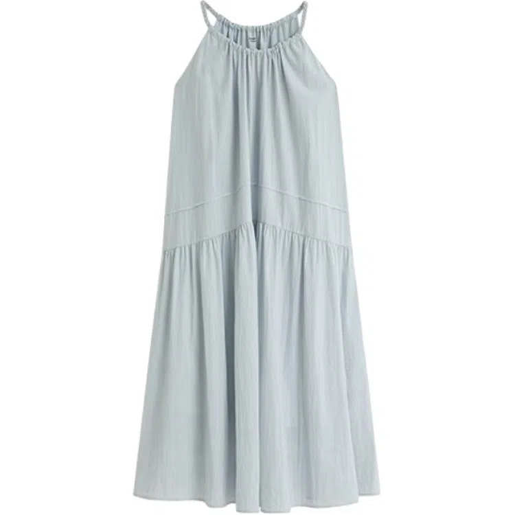 茵曼 宽松简约通勤无袖连衣裙 女款