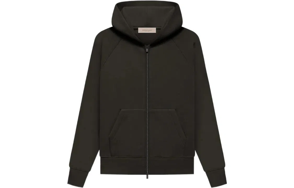 Fear of God Essentials FW22 Kids Fullzip Hoodie Off Black