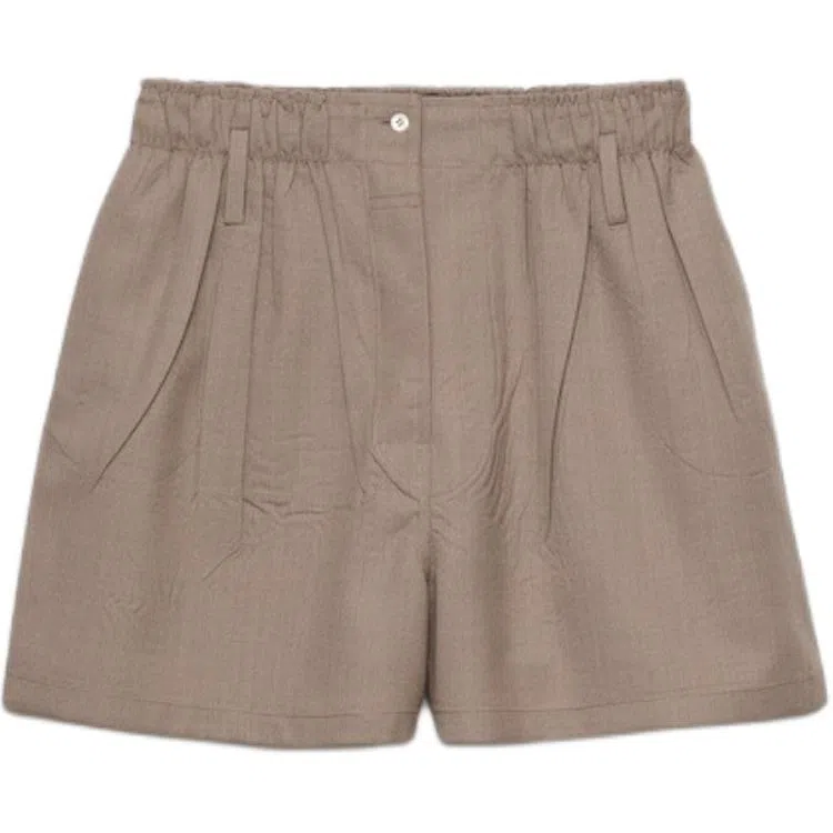 Prada Elastic Logo Shorts Sand