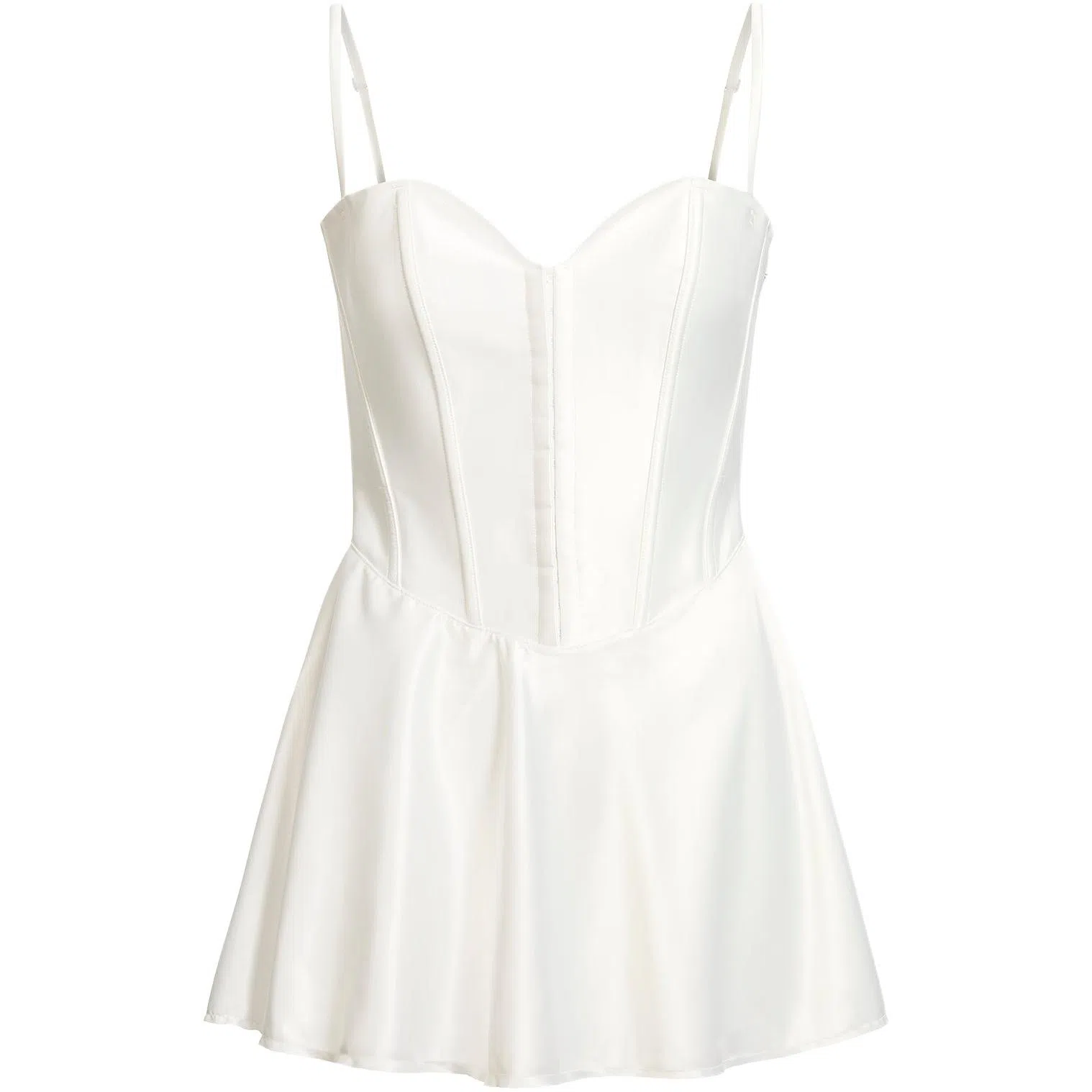 SKIMS Woven Shine Corset Dress Ivory