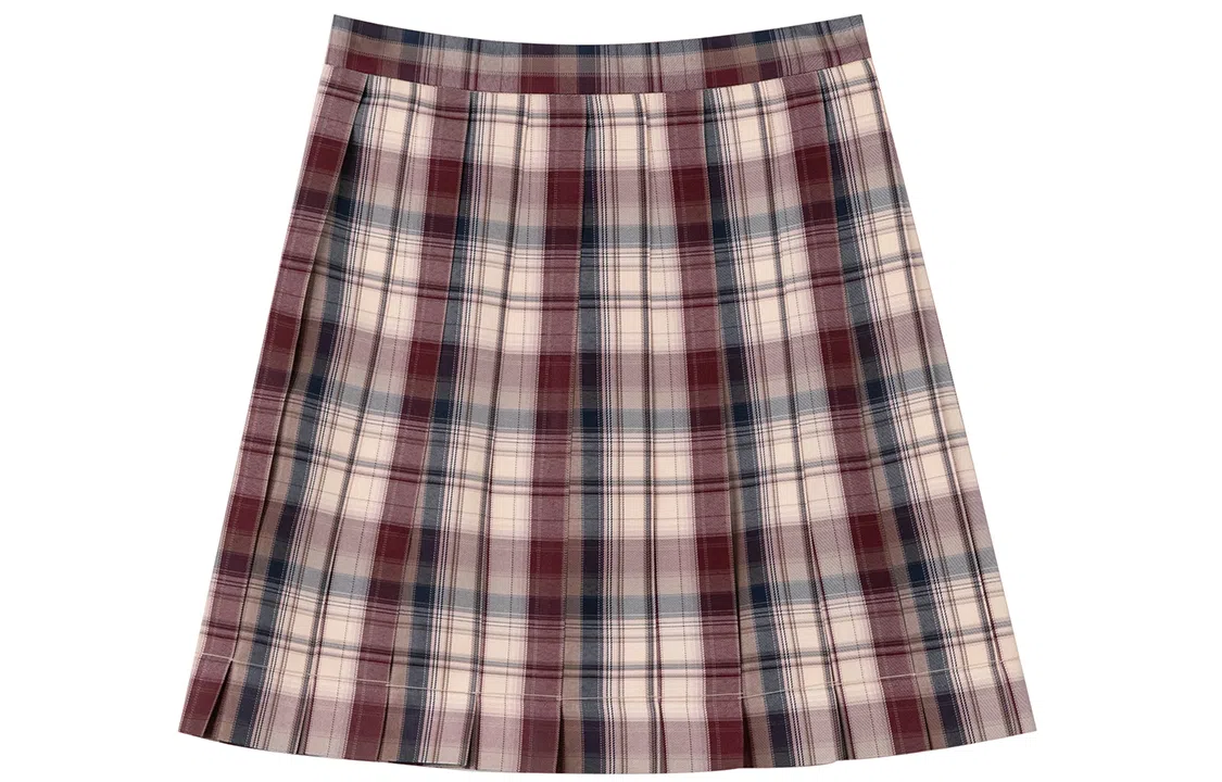 东鲸岁时记 高腰格子百褶半身裙 女款