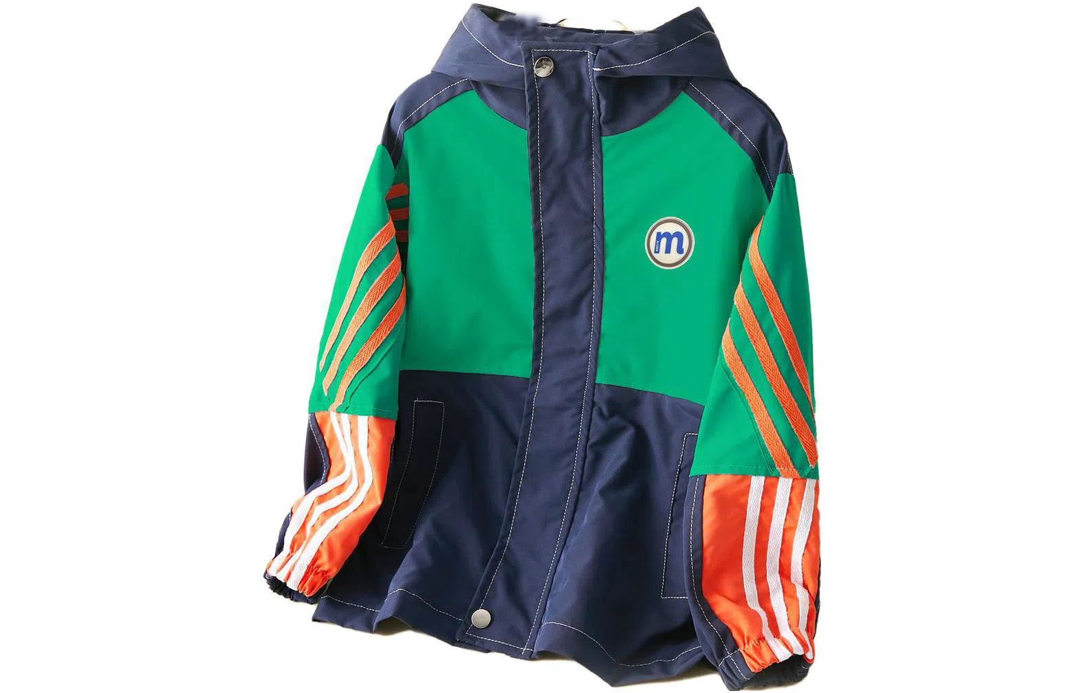 十月妈咪 拼色休闲连帽拉链上衣夹克外套春秋 儿童款