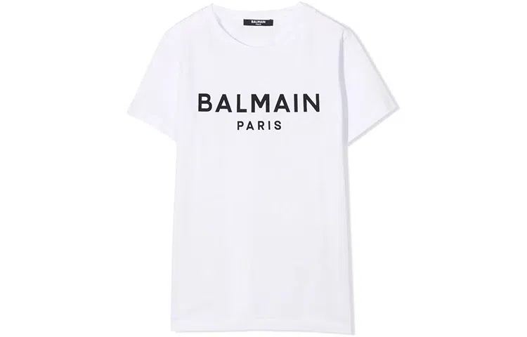 Balmain Kids FW22 White Logo T-Shirt