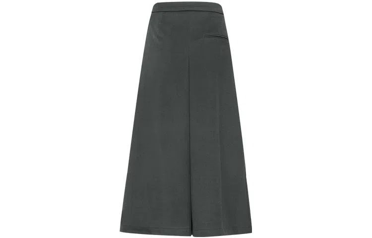 美洋 纯色高腰宽松长款半身裙 水泥灰