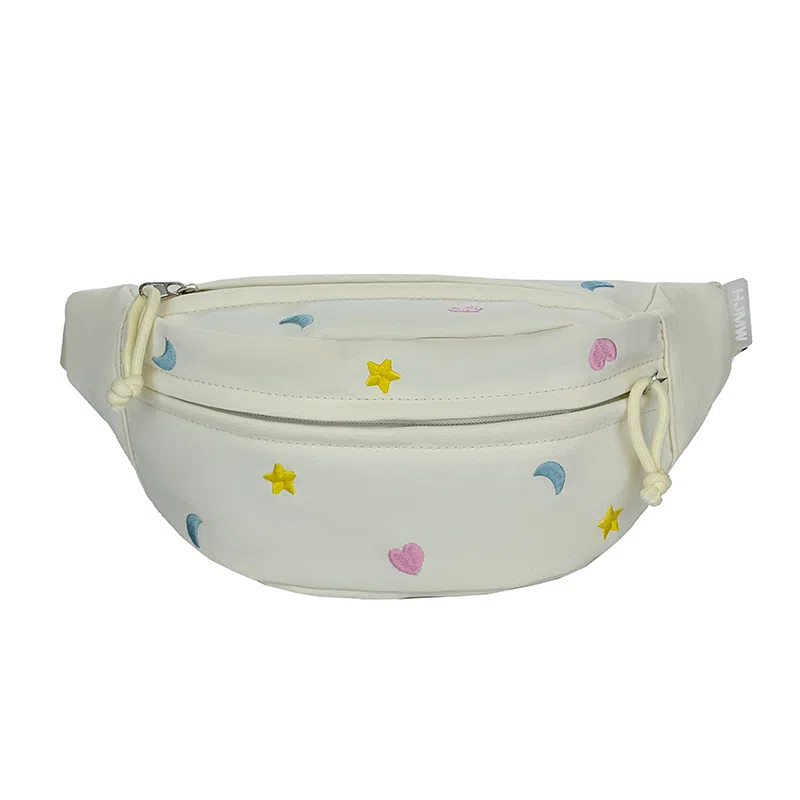 行途 可爱卡通休闲运动斜挎包轻便旅行胸前防水 帆布 帆布包腰包 女款 多色