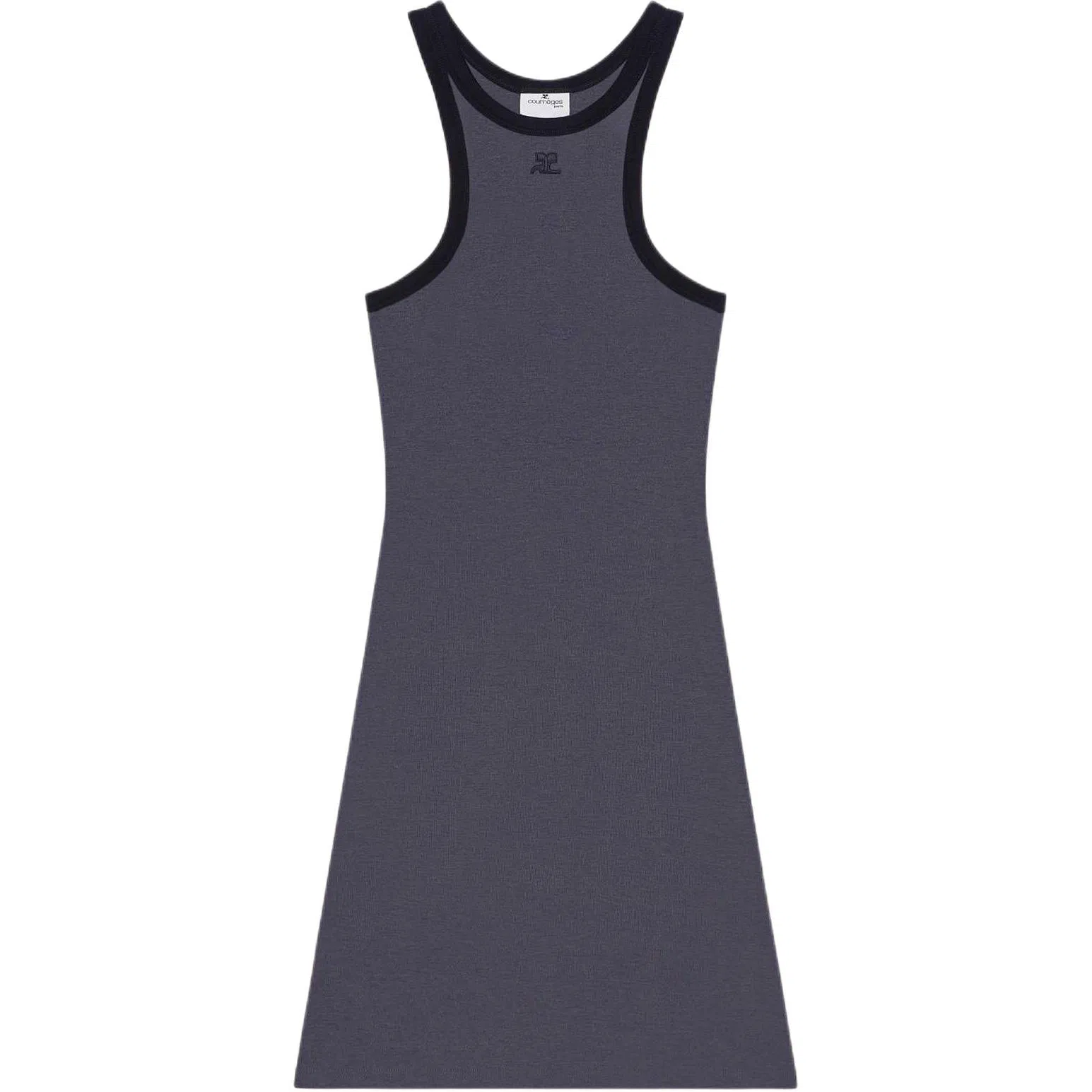 COURREGES SS25 SCUBA MINI DRESS Denim Black