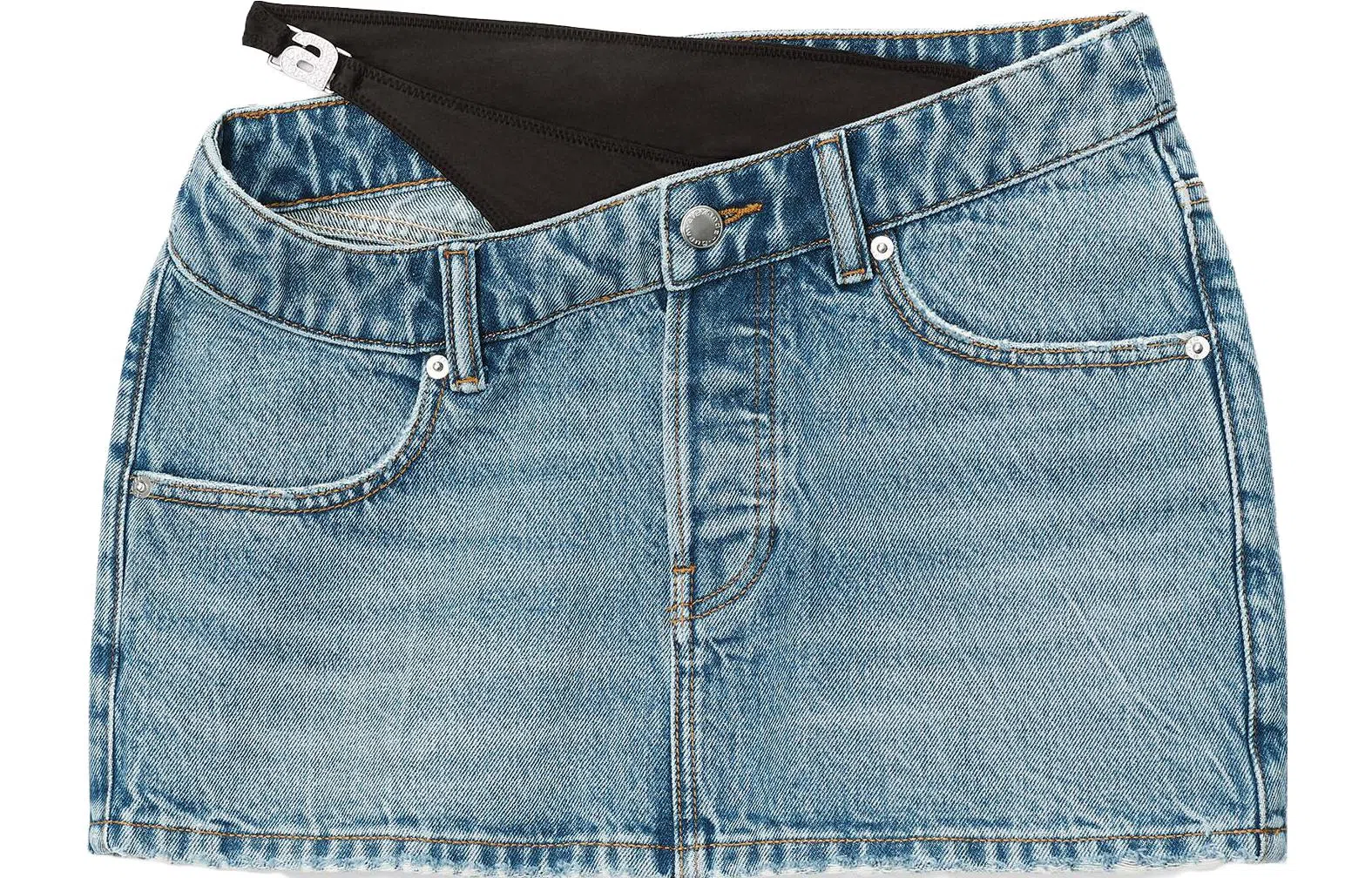 alexander wang SS23 Asymmetric Denim Bikini Set Navy