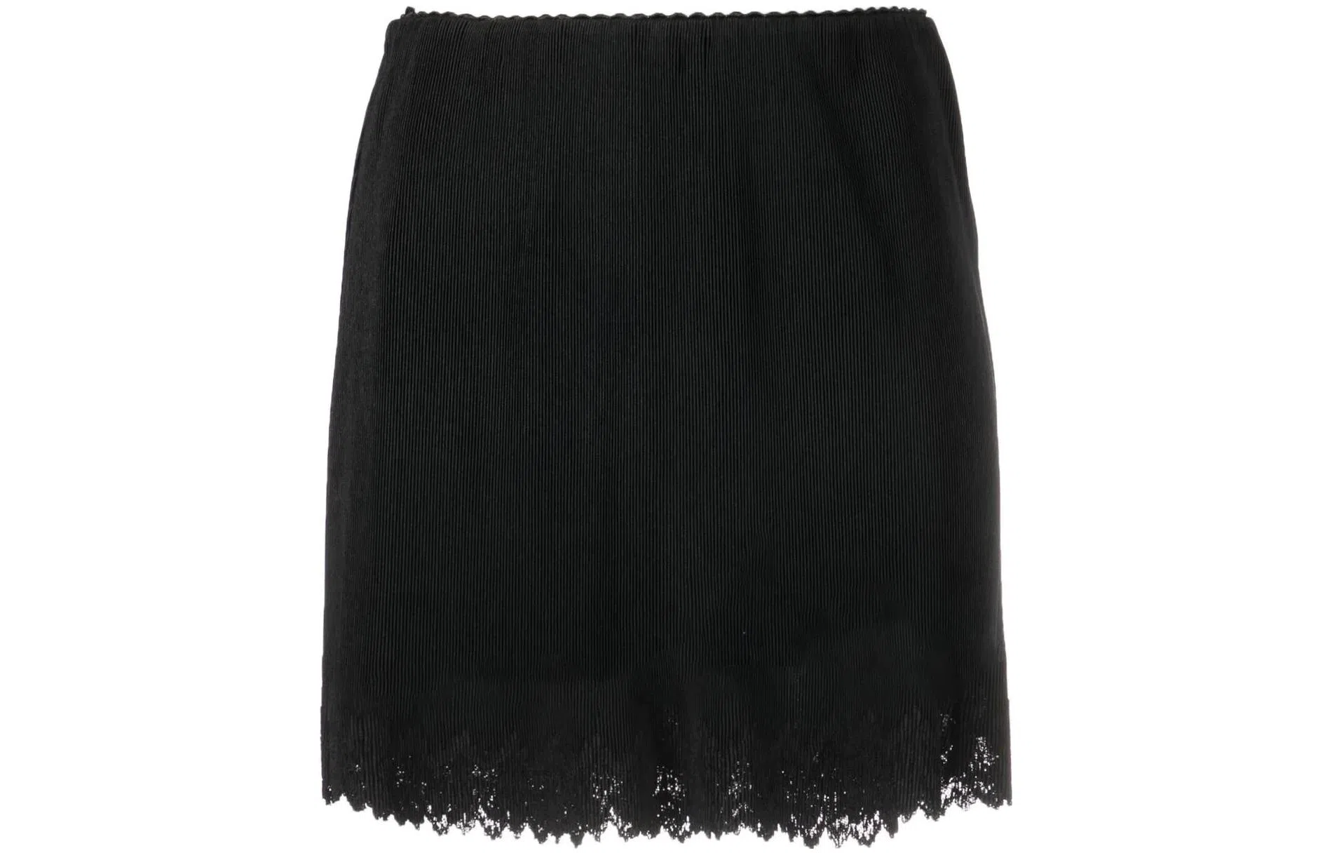 Alexander Wang FW22 Distressed Mini Skirt Black