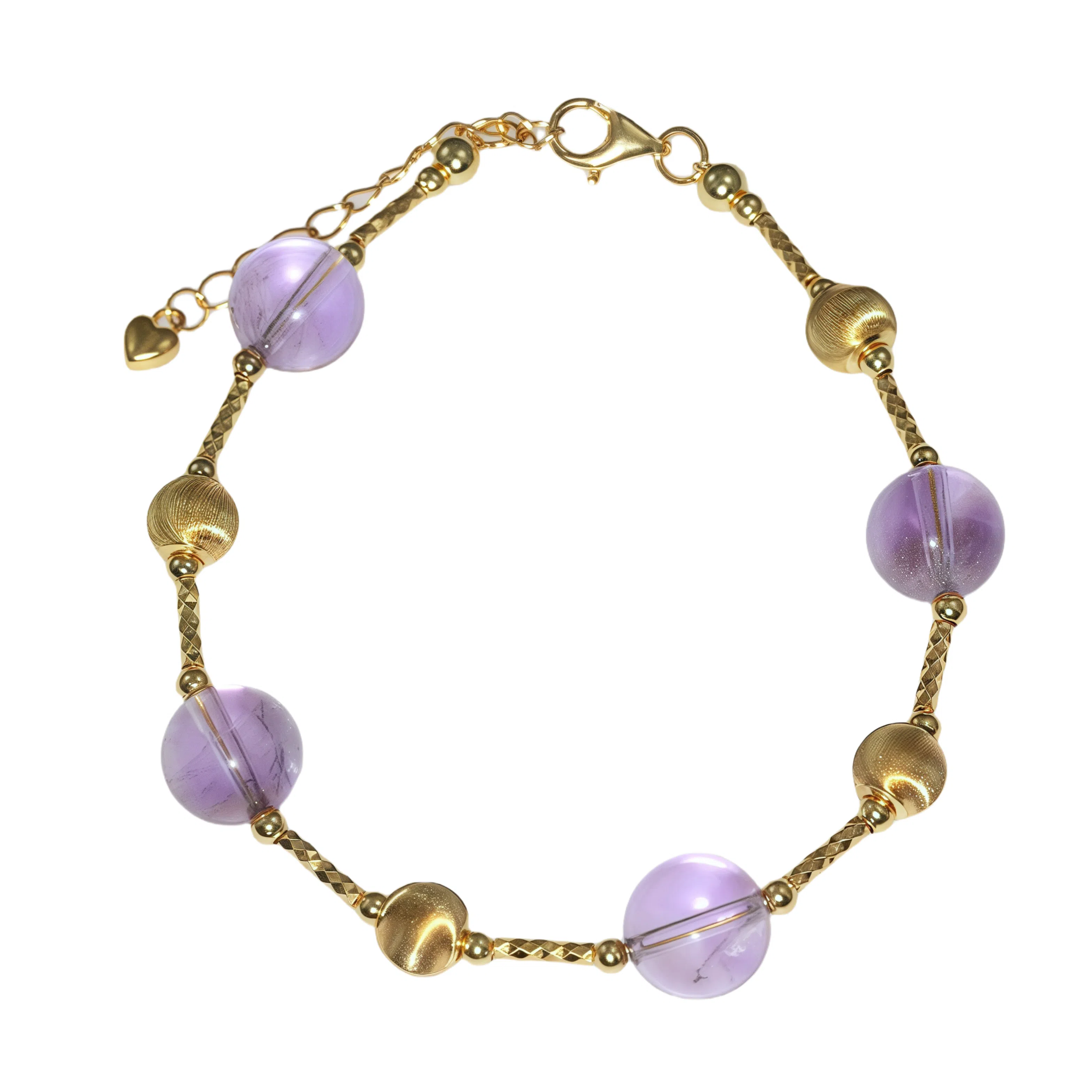 金杰福 满天星天然 紫水晶 猫眼珠小众设计百搭手链 女款