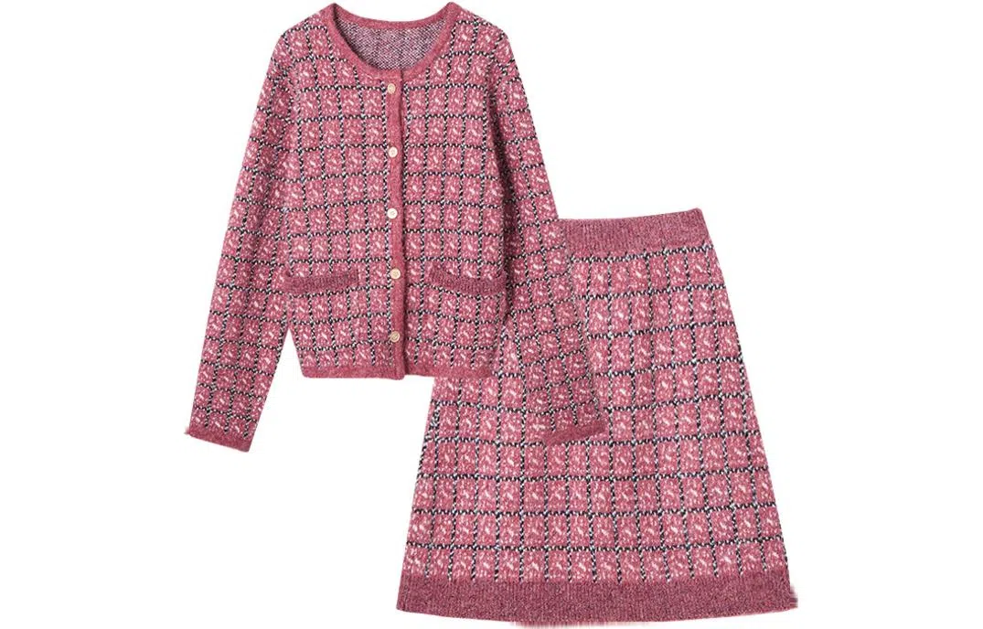 【dme】 小香风经典裙装套装 女款 瑰丽红