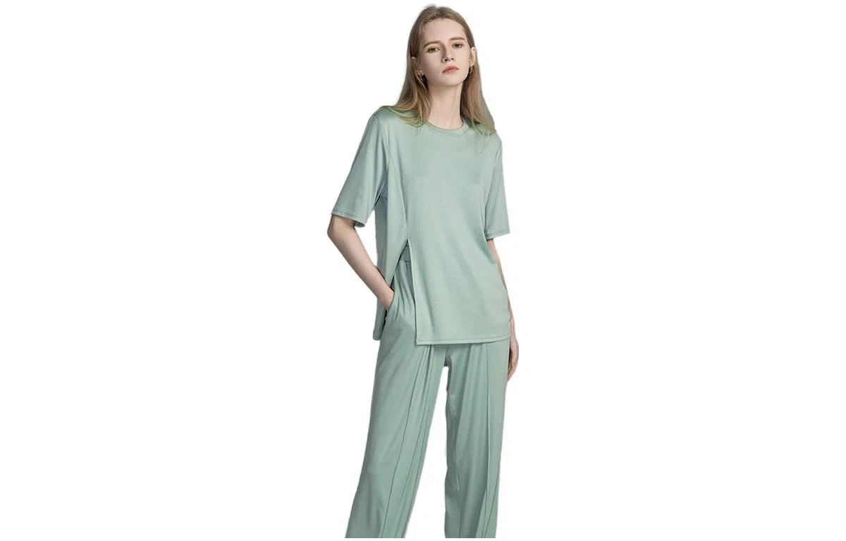 【dme】纯色薄款休闲运动套装 女款