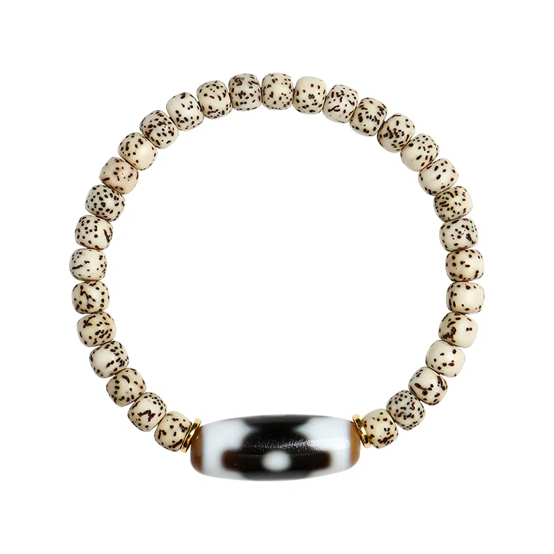 木盛缘 【万事皆通达】【精工设计】新中式国潮复古个性潮流纳福高油高密佛珠天珠路路通文玩#好运 星月菩提 手串 男女同款情侣款