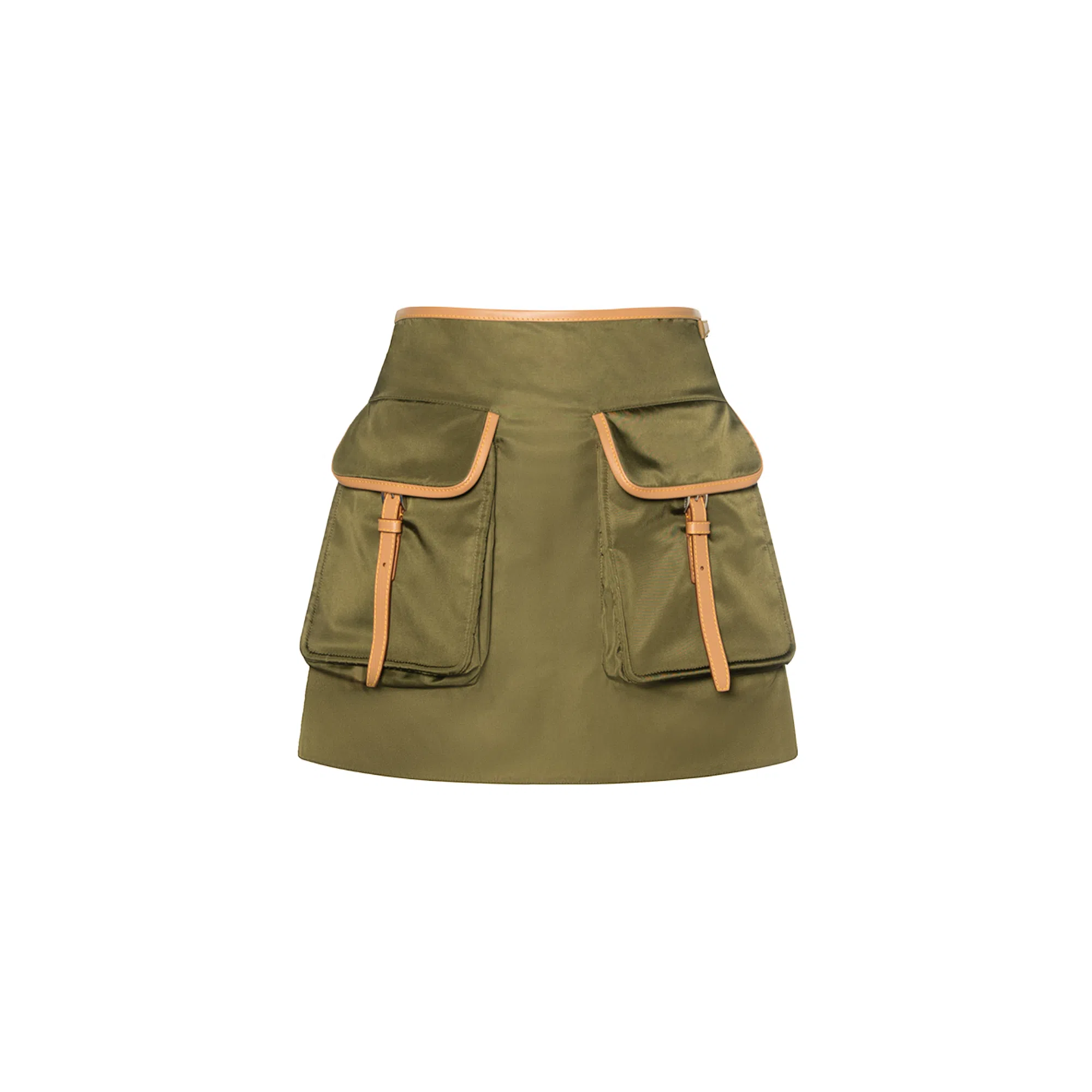 Prada SS24 Mid-Rise Mini Skirt Green