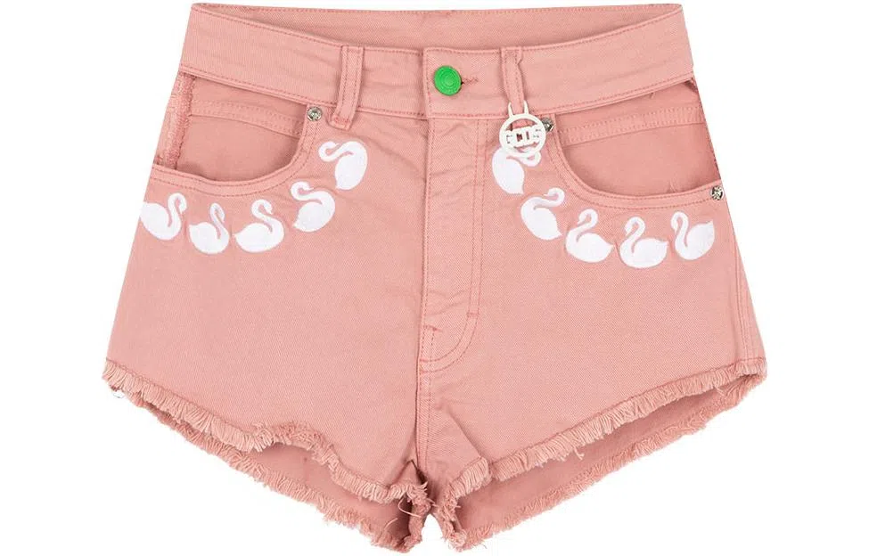 GCDS Denim Shorts Pink