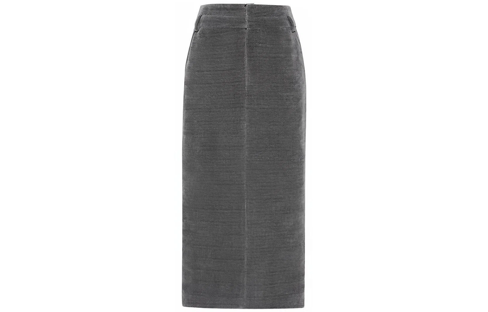 美洋 灯芯绒开叉休闲长裙 陨石灰