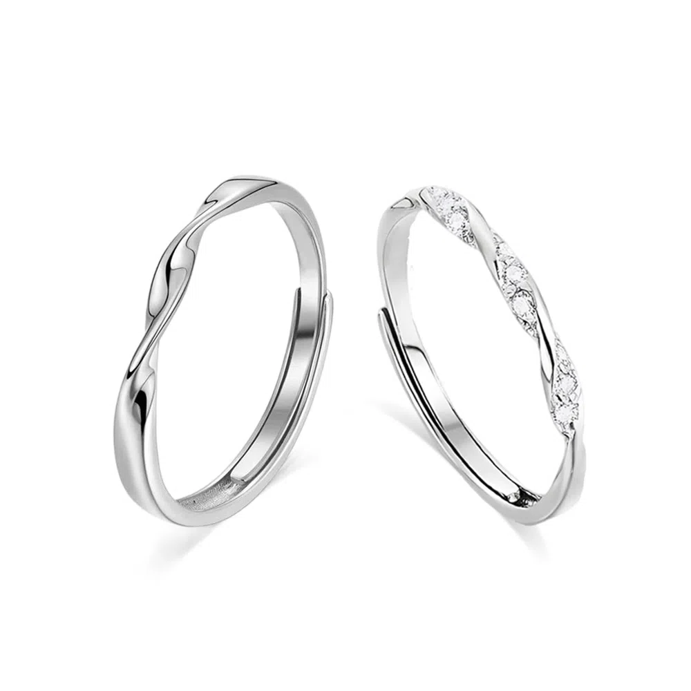 饰伴 星辰与月光般温柔 精致高级小众开口可调节 #好运 合金 戒指 男女同款情侣款