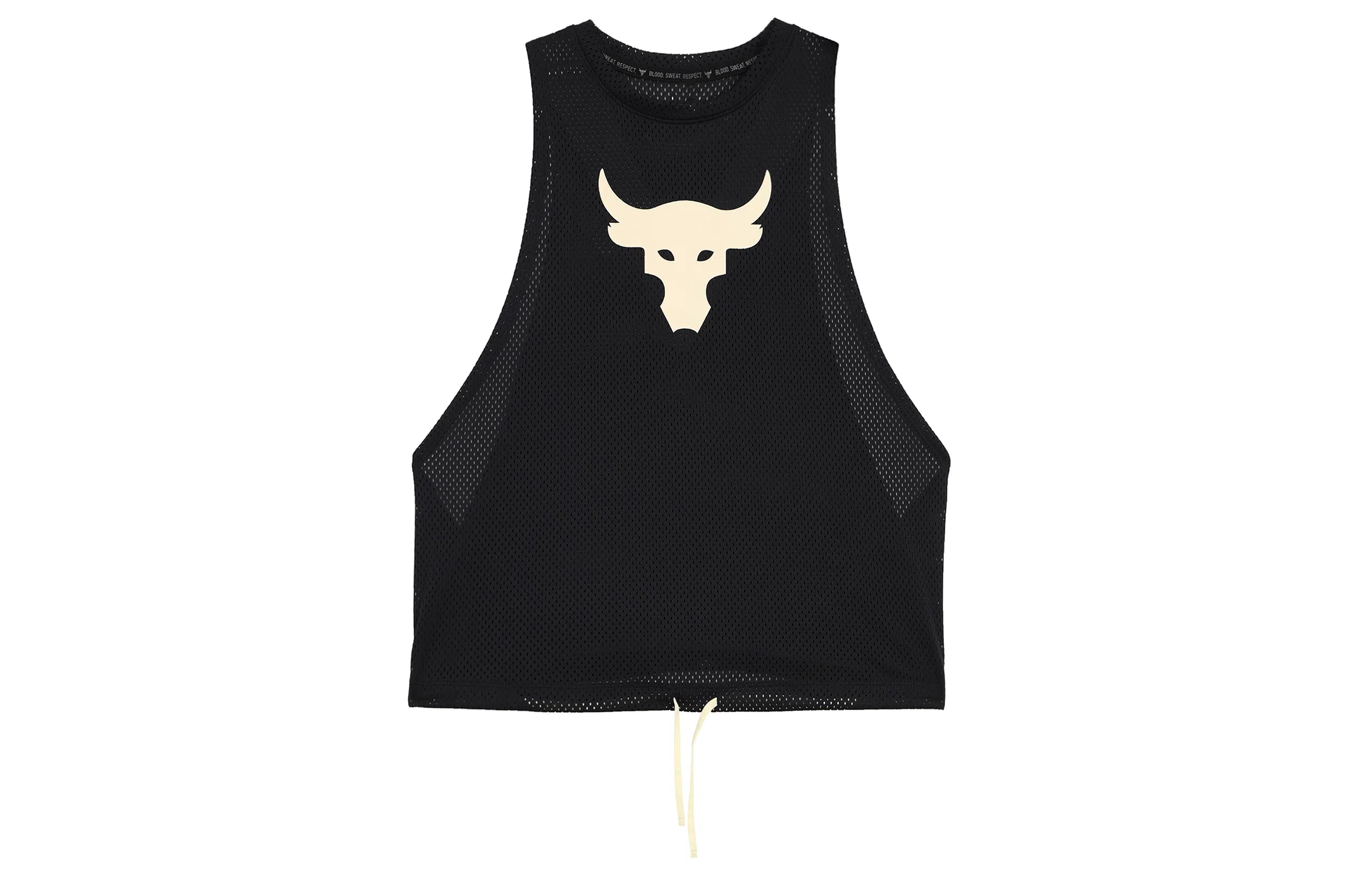 Under Armour Project Rock Animal Print Sleeveless Mesh Tank Top Black