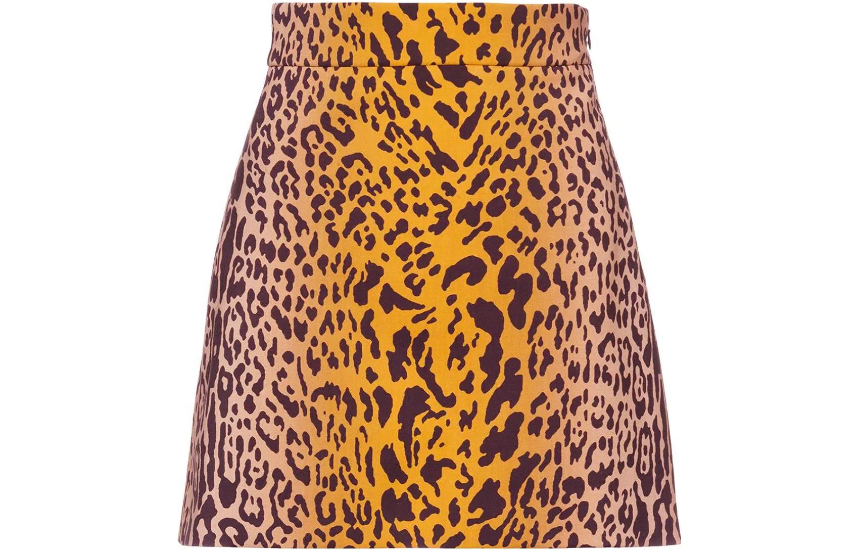 MIU MIU Leopard Print Skirt Brown