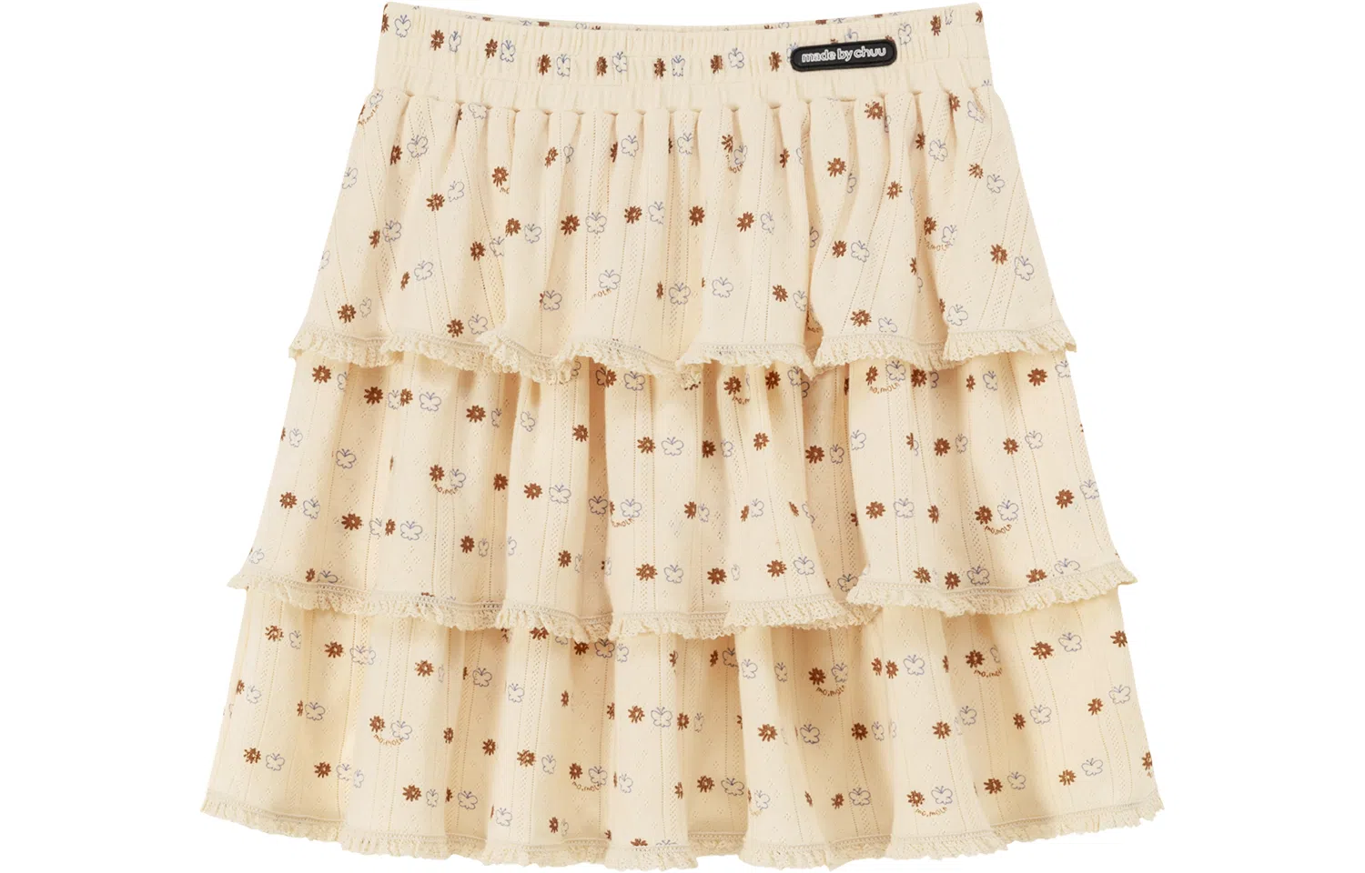 CHUU High Waist Floral Skirt