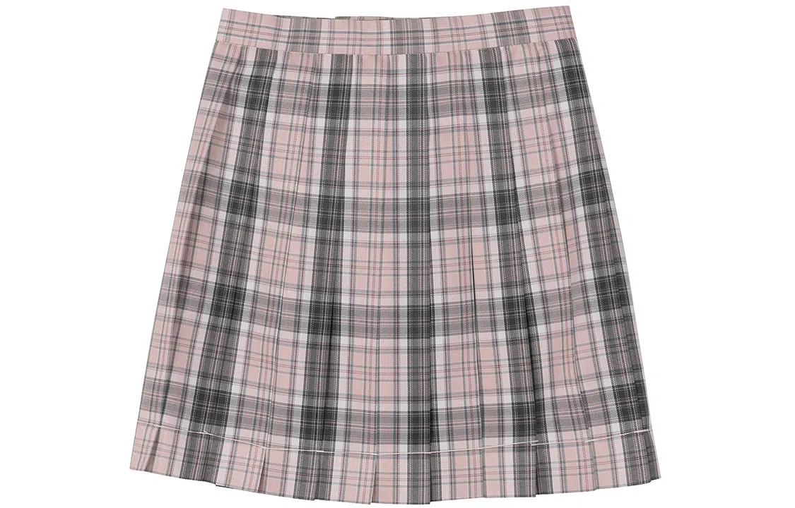 东鲸岁时记 日系格纹百褶半身裙 女款