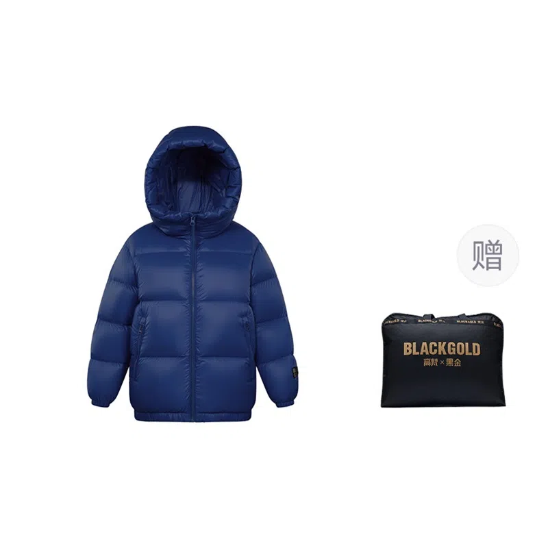 高梵 黑金鹅绒小火山亲子装短款加厚羽绒服 儿童款
