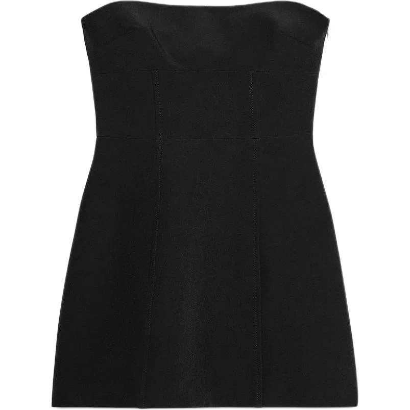 ZARA Bow Strapless Dress Black