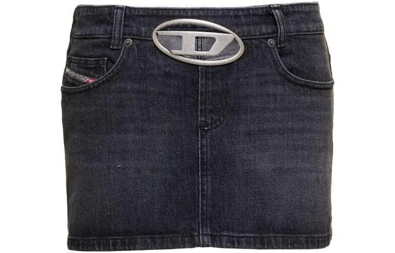 DIESEL OVAL-D Grey Skirt