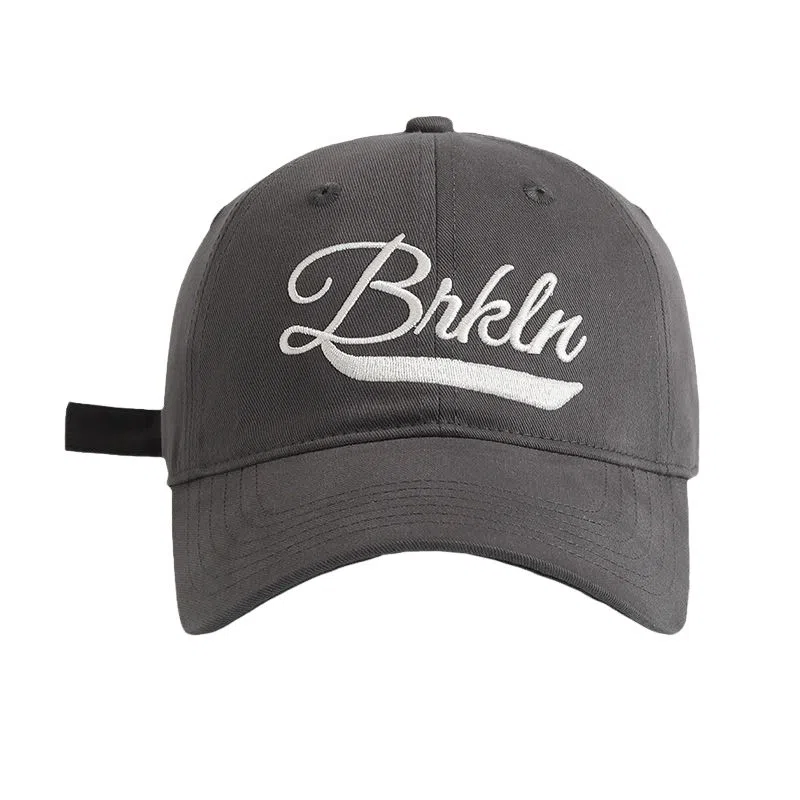 艾佳微 时尚美式复古潮牌字母刺绣宽檐大头围显白显脸小休闲百搭防晒遮脸 棉 鸭舌帽 男女同款情侣款