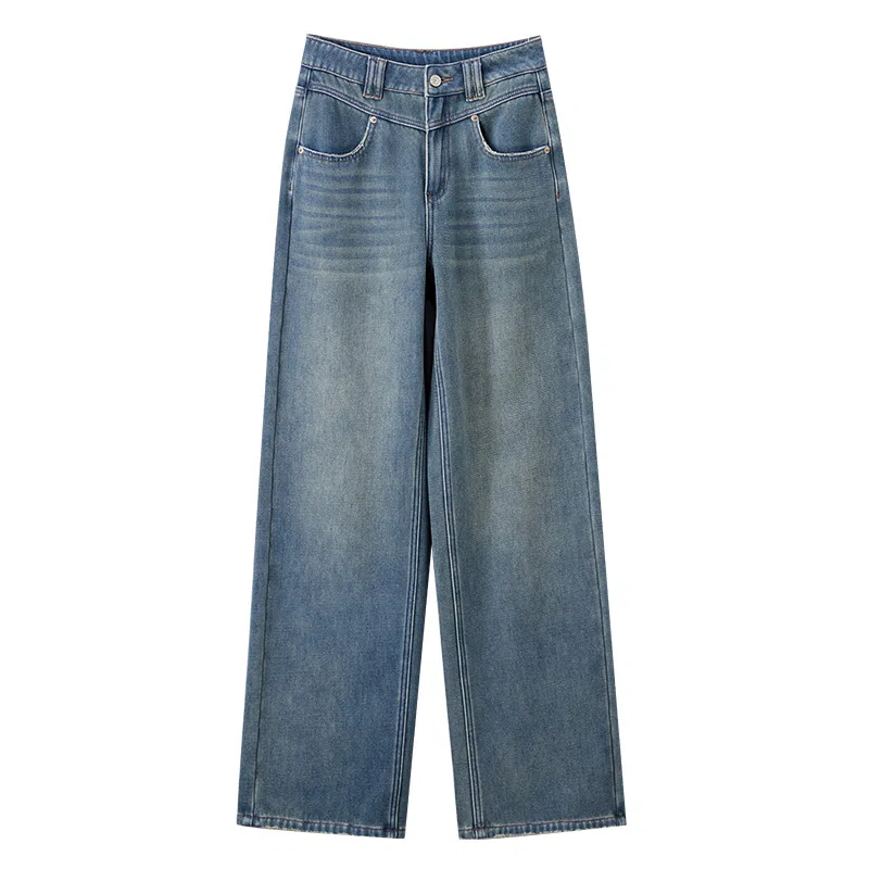 XIANGYING Miu Slim Wide-Leg Jeans Blue