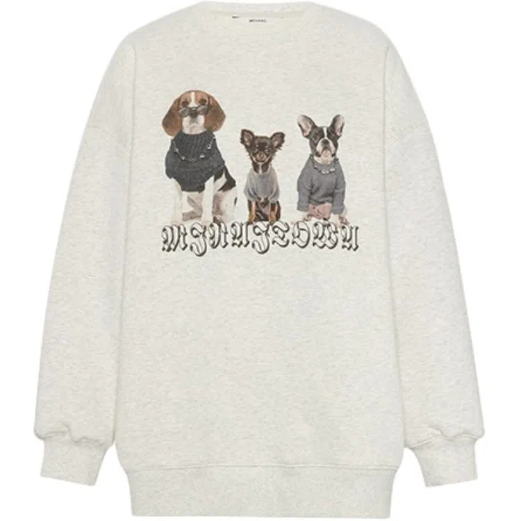 美洋 加绒保暖可拆卸链条字母/数字/文字常规卫衣 女款