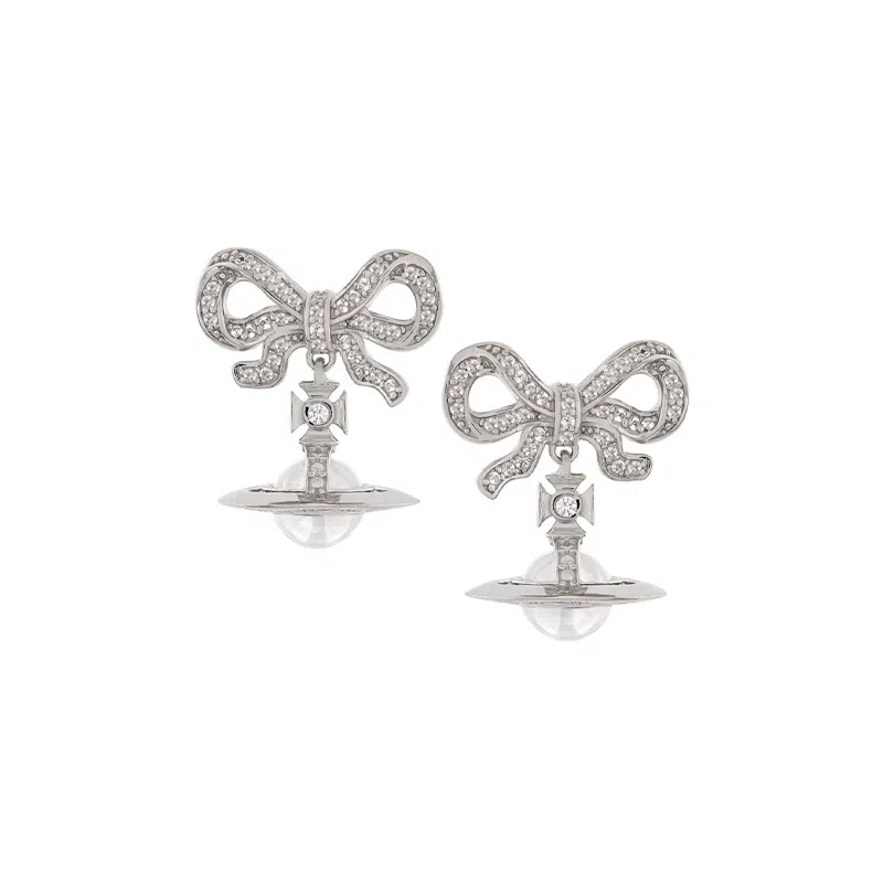 Vivienne Westwood Bow Earrings Silver