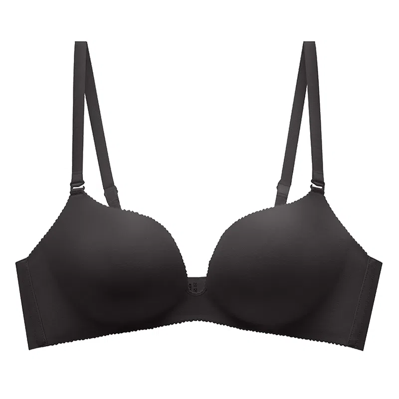 曼妮芬 小胸聚拢无钢圈软支撑裸感提拉简约小波芽文胸 女款