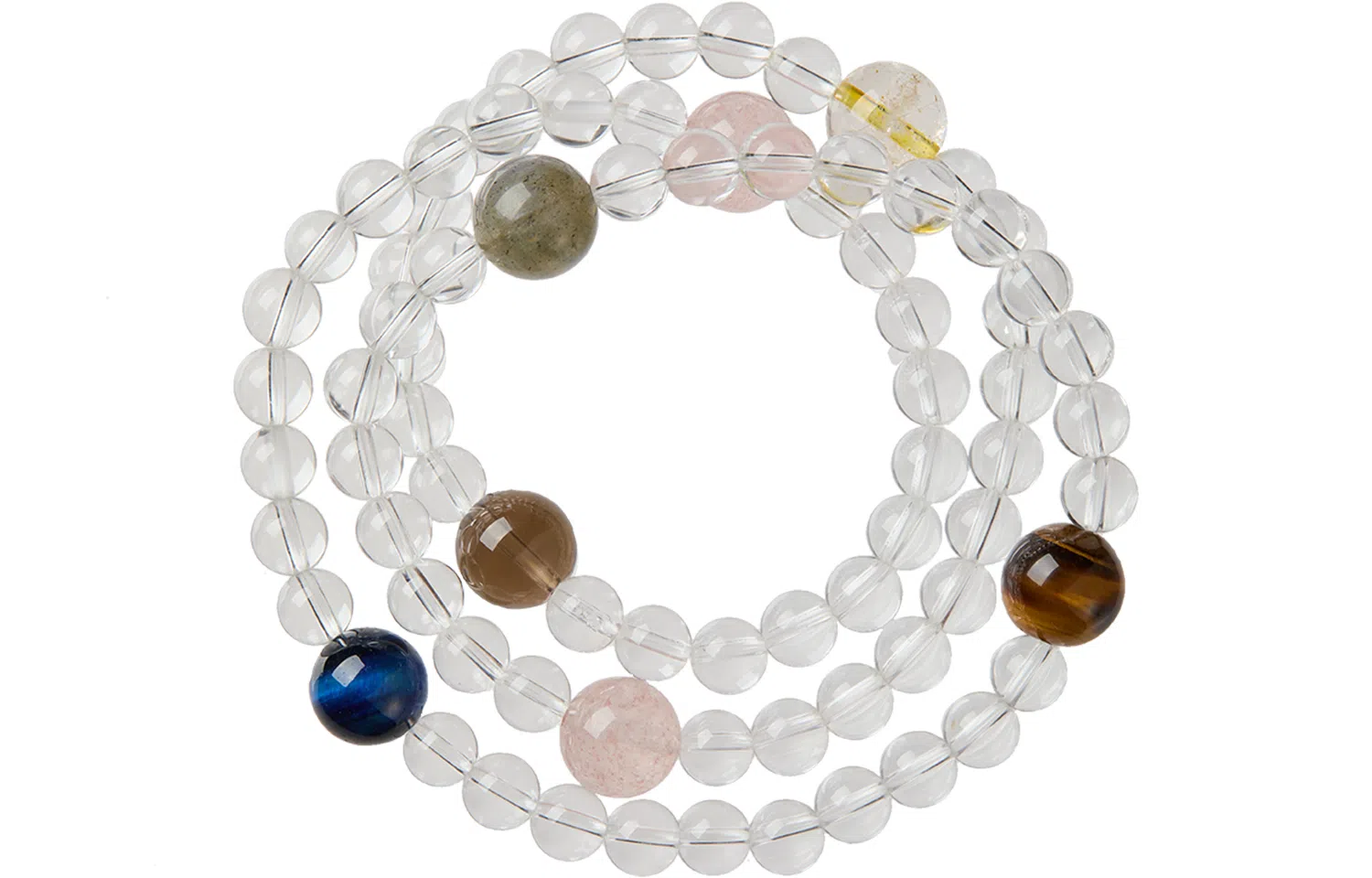 石头记 星河 晶莹剔透 温润柔和细腻 净心 清冷氛围感天然 白水晶 手串 女款