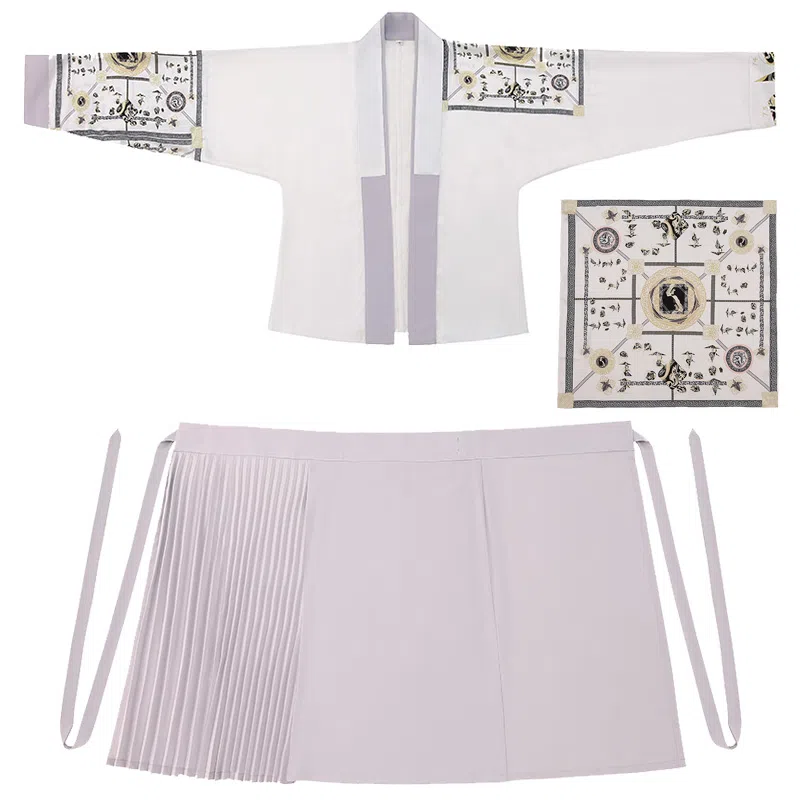 织造司 工作日 飞机袖短衫改良旋裙半身裙轻薄透气宋制汉服 女款