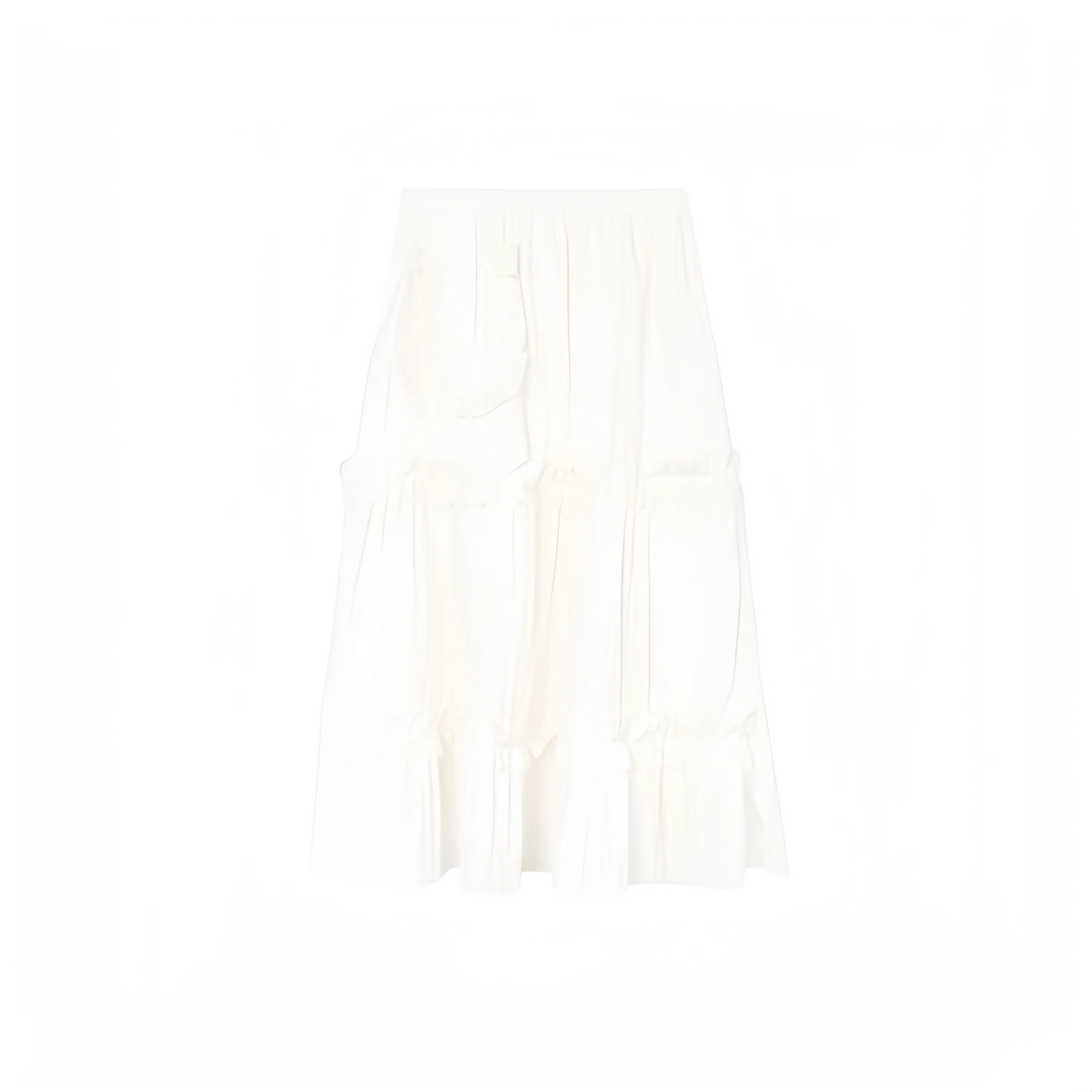 木清清 纯色高腰合身休闲长裙 女款 杏色