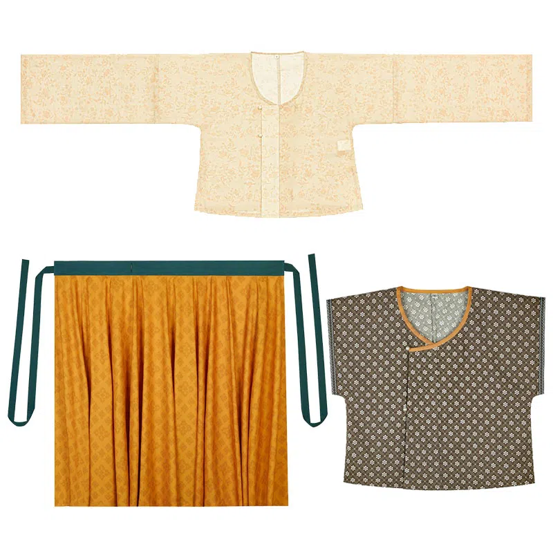 织造司 一骑红尘唐制褙子唐圆领齐腰八破长裙汉服 女款