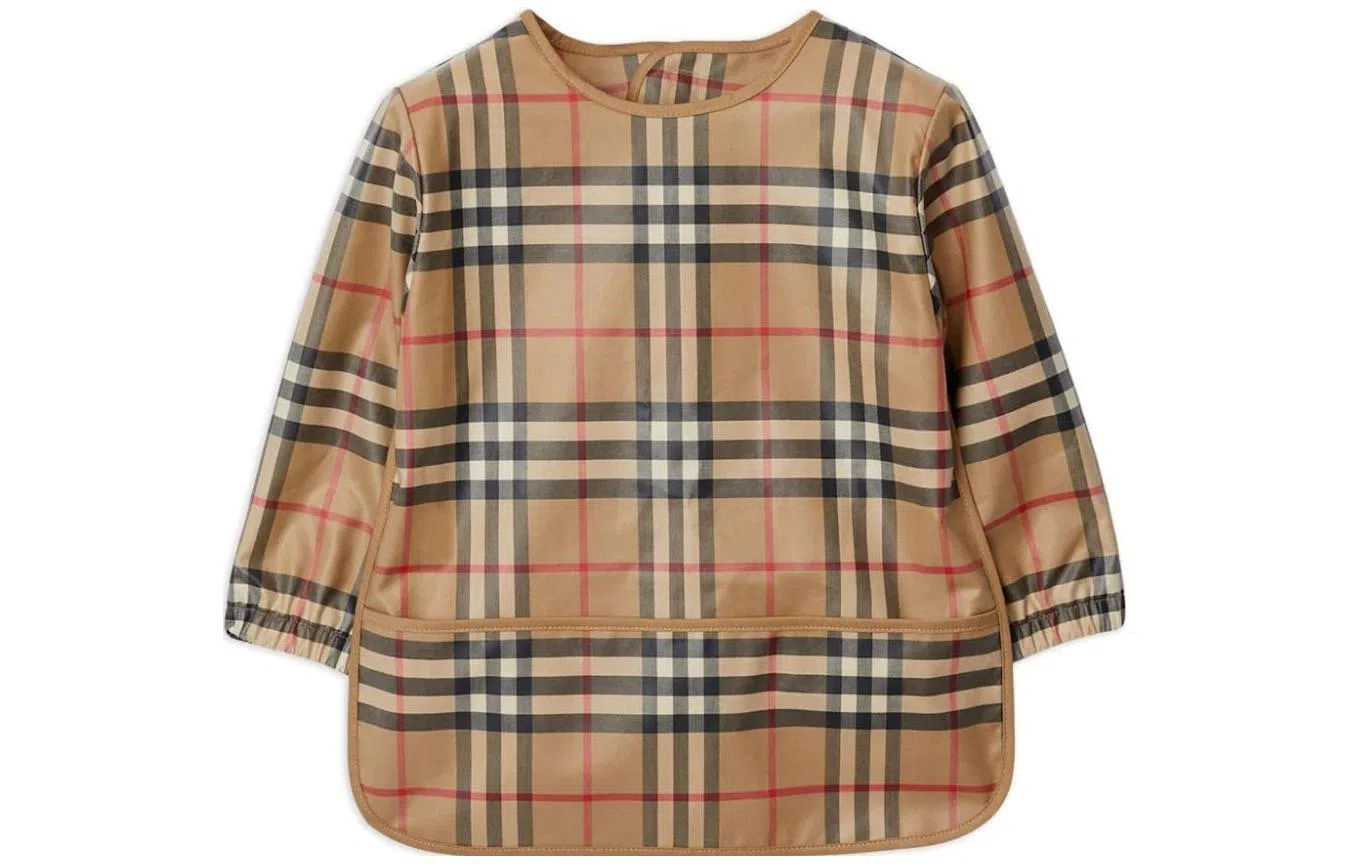 Burberry Kids Check Pullover Tee Beige