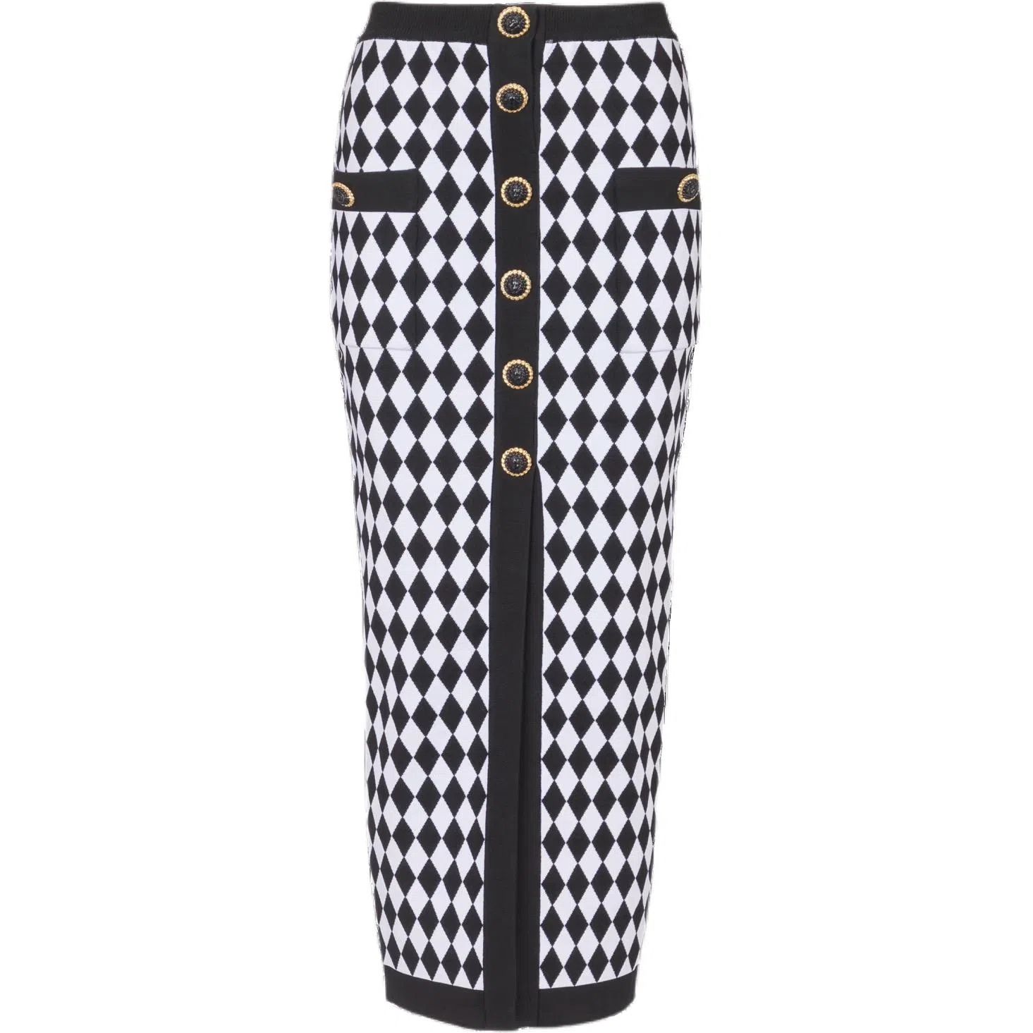 BALMAIN Diamond Jacquard Midi Skirt